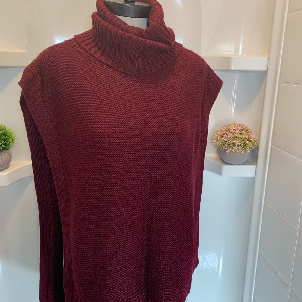 BCBGeneration Purl Poncho Sweater